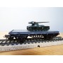 ELECTROTREN  1012, wagon plat chargé d' un char AMX 13   RENFE  BO