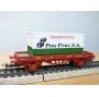ELECTROTREN  1021, wagon plat  et conteneur 20' Transportes Pou- Prat   RENFE   Neuf  BO