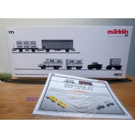 Märklin 48812, coffret  2 wagons et 2 camions Spangenberg-Werke  DR  neuf  BO BO  