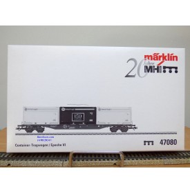 Märklin 47080, wagon plat porte conteneurs   type Sgnss  et conteneurs innofreight    ÖBB  neuf   BO