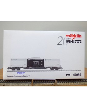 Märklin 47080, wagon plat porte conteneurs   type Sgnss  et conteneurs innofreight    ÖBB  neuf   BO