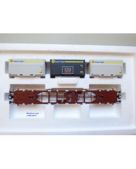 Märklin 47080, wagon plat porte conteneurs   type Sgnss  et conteneurs innofreight    ÖBB  neuf   BO