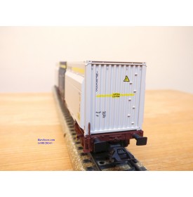 Märklin 47080, wagon plat porte conteneurs   type Sgnss  et conteneurs innofreight    ÖBB  neuf   BO