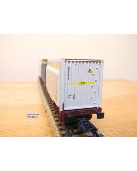 Märklin 47080, wagon plat porte conteneurs   type Sgnss  et conteneurs innofreight    ÖBB  neuf   BO