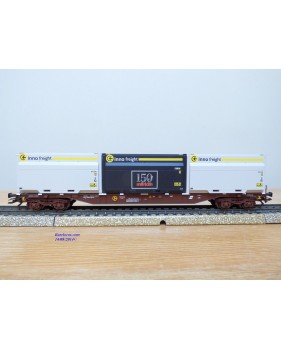 Märklin 47080, wagon plat porte conteneurs   type Sgnss  et conteneurs innofreight    ÖBB  neuf   BO