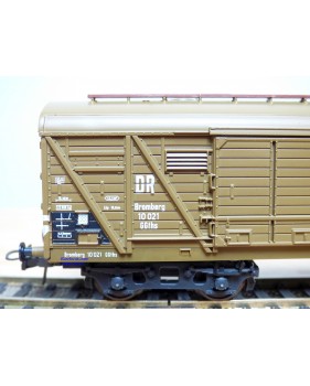 ROCO 4369C, wagon couvert à bogies type GGths Bromberg DR Neuf BO