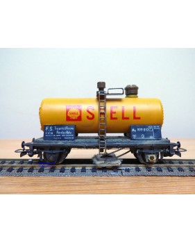 RIVAROSSI  2051, wagon citerne  nettoyeur de voie  SHELL  FS   BO