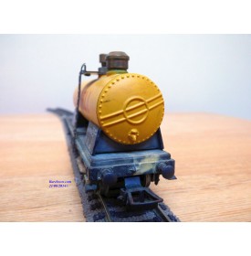 RIVAROSSI  2051, wagon citerne  nettoyeur de voie  SHELL  FS   BO