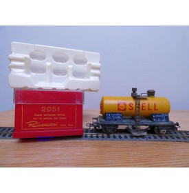 RIVAROSSI  2051, wagon citerne  nettoyeur de voie  SHELL  FS   BO