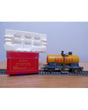 RIVAROSSI  2051, wagon citerne  nettoyeur de voie  SHELL  FS   BO