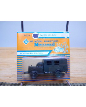 ROCO Minitanks Z-274, camion 4* 4 militaire OPEL Blitz  A3t Coffer  Neuf  BO 1/87 HO