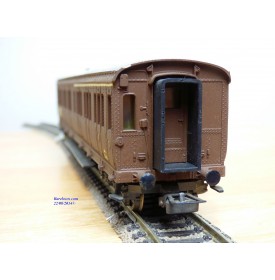 RIVAROSSI  2507, voiture à portières latérales mixte 1/2  Cl. type ABz  N° : 58408  FS 