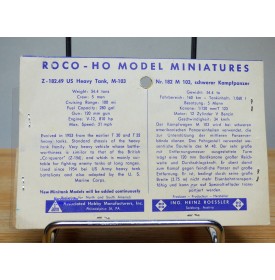 ROCO Minitanks Z-182.49, char lourd  américain M 103  Neuf  BO 1/87 HO