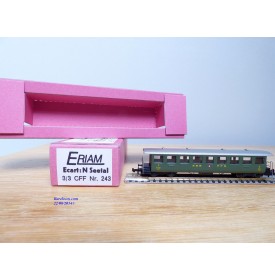 ERIAM 243, voiture à plate formes d'extrémité dite Seetal de 2 ème Cl.  SBB   neuf   BO