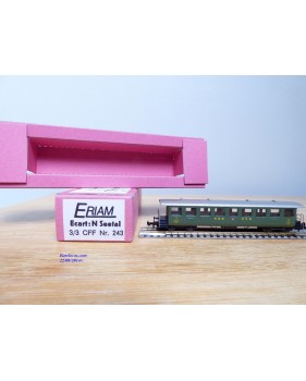 ERIAM 243, voiture à plate formes d'extrémité dite Seetal de 2 ème Cl.  SBB   neuf   BO