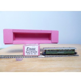 ERIAM 251, voiture à plate formes d'extrémité dite Seetal mixte de 1 /2  Cl. Südostbahn   SOB   neuf   BO