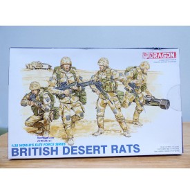 DRAGON 3013, figurines militaires anglaises British Desert Rats  1/35 NEUF