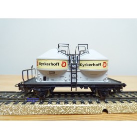 Märklin   4761, wagon silos pour pulvérulents  type Ucs 908  DYCKERHOF ZEMENT WIESBADEN   DB   Neuf   BO