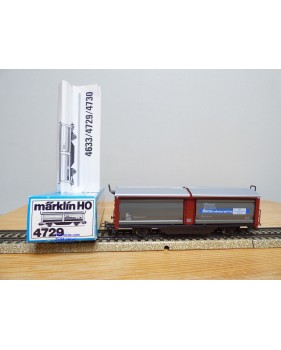 Märklin 4729, wagon à toits et parois coulissants type Tbis  DOCOL  SVENSKT  STAL neuf  BO