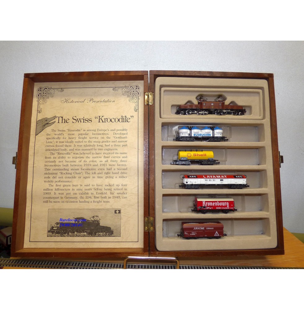 MINITRIX (Model Power ) 1023, coffret " Krockidile"   Be 6/8 et 5 wagons N°: 753 ( sur 1500) SBB    BO