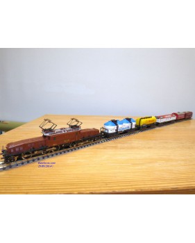 MINITRIX (Model Power ) 1023, coffret " Krockidile"   Be 6/8 et 5 wagons N°: 753 ( sur 1500) SBB    BO