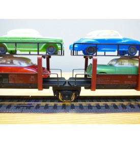FLEISCHMANN 1472 B, couplage 2  wagons porte autos type Offs55 avec 8 autos  DB  BO