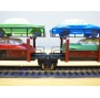 FLEISCHMANN 1472 B, couplage 2  wagons porte autos type Offs55 avec 8 autos  DB  BO