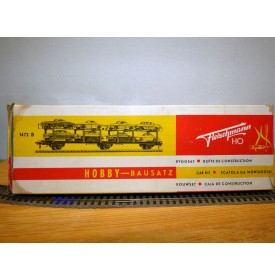 FLEISCHMANN 1472 B, couplage 2  wagons porte autos type Offs55 avec 8 autos  DB  BO
