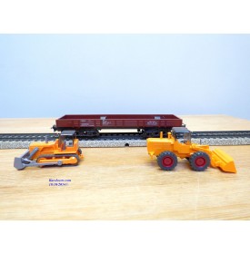 Märklin métal 4617 Wagon surbaissé EVS DB BO