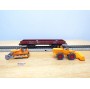 Märklin 4474,  wagon plat à bogies chargé chargeur sur pneus et bulldozerDB  BO