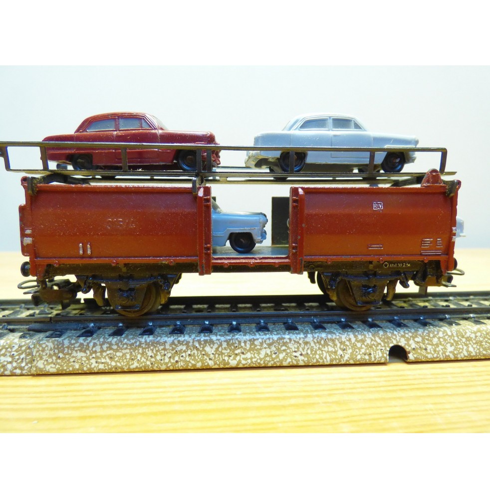 Märklin métal 4617 Wagon surbaissé EVS DB BO