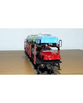 FLEISCHMANN 1472 couplage 2  wagons porte autos type Offs55 avec 8 autos HAMMER   DB BO
