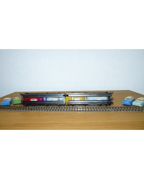 FLEISCHMANN 1472 couplage 2  wagons porte autos type Offs55 avec 8 autos HAMMER   DB BO