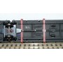 FLEISCHMANN 1472 couplage 2  wagons porte autos type Offs55 avec 8 autos HAMMER   DB BO