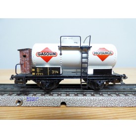 Märklin ancien  314 G . 3, wagon citerne GASOLIN  MOTANOL  BO