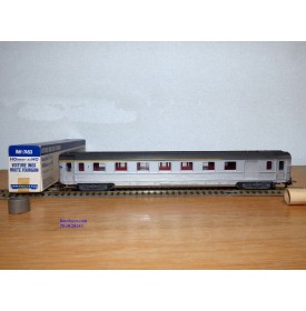 HORNBY acHO 7453, voiture Inox  TEE  mixte fourgon / 1 Cl.  SNCF  BO