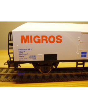 RIVAROSSI véro 2106, , wagon réfrigérant type UIC  Ibbehs  INTERFRIGO  MIGROS  FS  neuf   BO