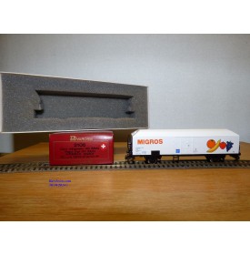 RIVAROSSI véro 2106, , wagon réfrigérant type UIC  Ibbehs  INTERFRIGO  MIGROS  FS  neuf   BO