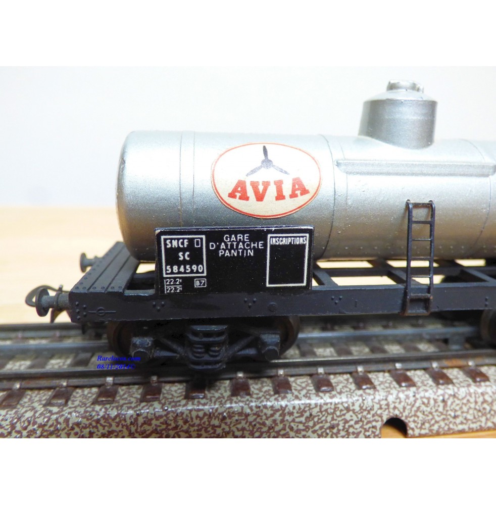 Wagon Citerne SMCF HO - SNCF BP Argent - Métal - Époque 3 - Avec Boîte