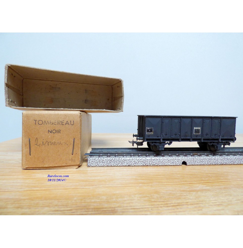 Wagon Tombereau OCEM 29 – Noir, Deux Essieux, VB Ref 632, SNCF, Occasion