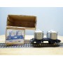 POCHER 153,  wagon plat chargé de 2 citernes pour transport de vin    FS   BO