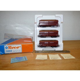 ROCO 24003, coffret de 3 wagons trémie chargé de charbon RAG  neuf BO   N