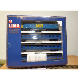 Lima Golden Series 149762 G,  coffret 1 loco et 3 voitures CN  Viarail  Neuf   BO