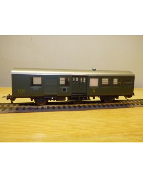 FLEISCHMANN 1443, voiture à 3 essieux mixte  B4 Dtm fourgon / 2 Cl. SNCF BO