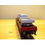 Märklin 4515 . 3,  wagon plat à bogies chargé de 2 camions Mercedes 3500 gris DB  BO