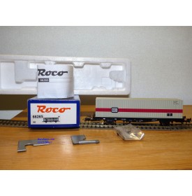 ROCO 66265,  wagon plat chargé d'un conteneur de 20'  DB   Neuf  DB  Neuf   BO