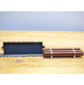 Wagon plat 3 essieux DB BO