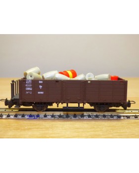 LILIPUT ancien 201 wagon plat chargé de 4 conteneurs ( cadres)  NS  BO
