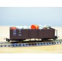 LILIPUT ancien 201 wagon plat chargé de 4 conteneurs ( cadres)  NS  BO