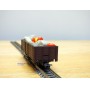 LILIPUT ancien 201 wagon plat chargé de 4 conteneurs ( cadres)  NS  BO